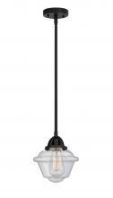  288-1S-BK-G534 - Oxford - 1 Light - 8 inch - Matte Black - Cord hung - Mini Pendant