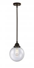  288-1S-OB-G204-8-LED - Beacon - 1 Light - 8 inch - Oil Rubbed Bronze - Cord hung - Mini Pendant