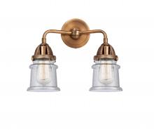 Innovations Lighting 288-2W-AC-G184S-LED - Canton - 2 Light - 13 inch - Antique Copper - Bath Vanity Light