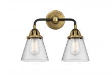  288-2W-BAB-G64-LED - Cone - 2 Light - 14 inch - Black Antique Brass - Bath Vanity Light