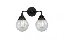  288-2W-BK-G204-6 - Beacon - 2 Light - 14 inch - Matte Black - Bath Vanity Light