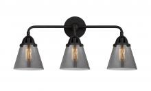  288-3W-BK-G63 - Cone - 3 Light - 24 inch - Matte Black - Bath Vanity Light