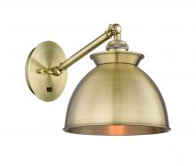  317-1W-AB-M14-AB - Adirondack - 1 Light - 8 inch - Antique Brass - Sconce