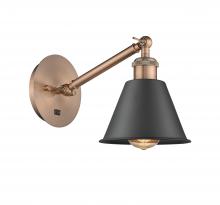  317-1W-AC-M8-BK-LED - Smithfield - 1 Light - 7 inch - Antique Copper - Sconce