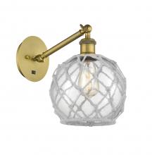 Innovations Lighting 317-1W-BB-G122-8RW-LED - Farmhouse Rope - 1 Light - 8 inch - Brushed Brass - Sconce