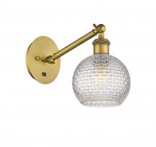  317-1W-BB-G122C-6CL - Athens - 1 Light - 6 inch - Brushed Brass - Sconce