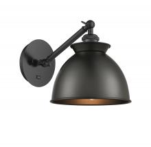  317-1W-BK-M14-BK-LED - Adirondack - 1 Light - 8 inch - Matte Black - Sconce