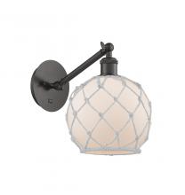  317-1W-OB-G121-8RW-LED - Farmhouse Rope - 1 Light - 8 inch - Oil Rubbed Bronze - Sconce