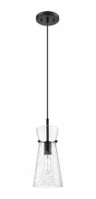  385-1P-BK-G385-6CL - Nicole - 1 Light - 8 inch - Matte Black - Cord hung - Pendant