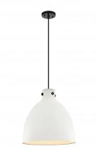 Innovations Lighting 410-1PL-BK-M412-16W - Newton Bell - 1 Light - 16 inch - Matte Black - Cord hung - Pendant