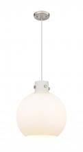  410-1PL-SN-G410-14WH - Newton Sphere - 1 Light - 14 inch - Satin Nickel - Cord hung - Pendant