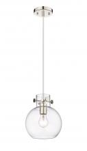  410-1PS-PN-G410-8CL - Newton Sphere - 1 Light - 8 inch - Polished Nickel - Cord hung - Mini Pendant