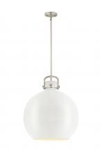  410-1SL-SN-M410-18W - Newton Sphere - 1 Light - 18 inch - Satin Nickel - Pendant