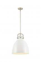 Innovations Lighting 410-1SL-SN-M412-14W - Newton Bell - 1 Light - 14 inch - Satin Nickel - Pendant