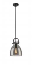  410-1SS-BK-G412-8SM - Newton Bell - 1 Light - 8 inch - Matte Black - Mini Pendant