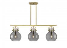  410-3I-BB-G410-10SM - Newton Sphere - 3 Light - 42 inch - Brushed Brass - Island Light