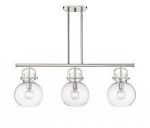  410-3I-PN-G410-10CL - Newton Sphere - 3 Light - 42 inch - Polished Nickel - Island Light