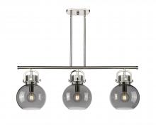  410-3I-PN-G410-10SM - Newton Sphere - 3 Light - 42 inch - Polished Nickel - Island Light