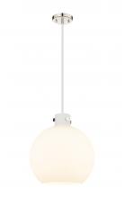  410-3PL-PN-G410-16WH - Newton Sphere - 3 Light - 16 inch - Polished Nickel - Cord hung - Pendant