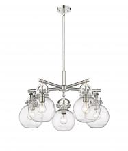  410-5CR-PN-G410-7CL - Newton Sphere - 5 Light - 26 inch - Polished Nickel - Chandelier