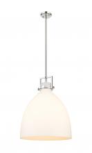  411-1SL-PN-G412-18WH - Newton Bell - 1 Light - 18 inch - Polished Nickel - Pendant