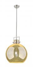 Innovations Lighting 411-1SL-SN-G410-16ME - Newton Sphere - 1 Light - 16 inch - Satin Nickel - Pendant