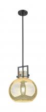 Innovations Lighting 411-1SM-BK-G410-12ME - Newton Sphere - 1 Light - 12 inch - Matte Black - Mini Pendant