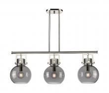  411-3I-PN-G410-10SM - Newton Sphere - 3 Light - 42 inch - Polished Nickel - Island Light