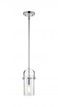  423-1S-PC-G423-7SDY - Pilaster II Cylinder - 1 Light - 7 inch Long Glass - Polished Chrome - Pendant