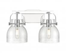  423-2W-PC-G412-6SDY - Pilaster II Bell - 2 Light - 17 inch - Polished Chrome - Bath Vanity Light