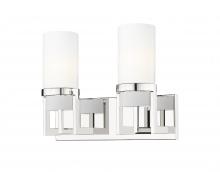  426-2W-PN-G426-8WH - Utopia - 2 Light - 15 inch - Polished Nickel - Bath Vanity Light