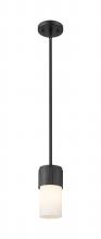  428-1S-BK-G428-7WH - Bolivar - 1 Light - 5 inch - Matte Black - Pendant