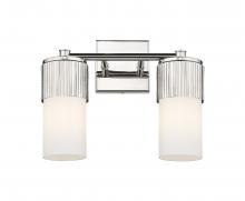  428-2W-PN-G428-7WH - Bolivar - 2 Light - 14 inch - Polished Nickel - Bath Vanity Light