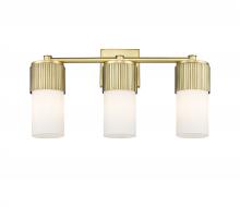  428-3W-BB-G428-7WH - Bolivar - 3 Light - 21 inch - Brushed Brass - Bath Vanity Light