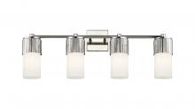  428-4W-PN-G428-7WH - Bolivar - 4 Light - 31 inch - Polished Nickel - Bath Vanity Light