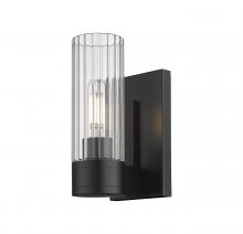  429-1W-BK-G429-8CL - Empire - 1 Light - 5 inch - Matte Black - Sconce