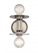  433-2W-BSN-LED - Aurora - 2 Light - 6 inch - Black Satin Nickel - Sconce