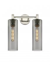  434-2W-PN-G434-12SM - Crown Point - 2 Light - 14 inch - Polished Nickel - Bath Vanity Light