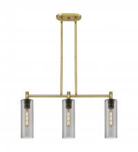  434-3I-BB-G434-12SM - Crown Point - 3 Light - 31 inch - Brushed Brass - Island Light