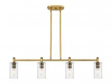  434-4I-BB-G434-7SDY - Crown Point - 4 Light - 44 inch - Brushed Brass - Island Light