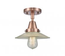  447-1C-AC-G2 - Halophane - 1 Light - 9 inch - Antique Copper - Flush Mount