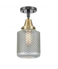  447-1C-BAB-G262 - Stanton - 1 Light - 6 inch - Black Antique Brass - Flush Mount