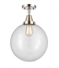  447-1C-PN-G202-12-LED - Beacon - 1 Light - 12 inch - Polished Nickel - Flush Mount