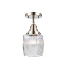  447-1C-PN-G302-LED - Colton - 1 Light - 6 inch - Polished Nickel - Flush Mount