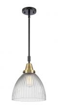  447-1S-BAB-G222-LED - Seneca Falls - 1 Light - 10 inch - Black Antique Brass - Mini Pendant