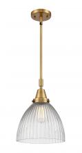  447-1S-BB-G222-LED - Seneca Falls - 1 Light - 10 inch - Brushed Brass - Mini Pendant