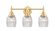  447-3W-SG-G302-LED - Colton - 3 Light - 24 inch - Satin Gold - Bath Vanity Light