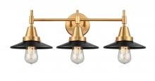  447-3W-SG-M6-BK-LED - Railroad - 3 Light - 26 inch - Satin Gold - Bath Vanity Light