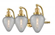 Innovations Lighting 515-3W-SG-G165-LED - Geneseo - 3 Light - 28 inch - Satin Gold - Adjustable Bath Vanity Light