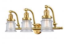  515-3W-SG-G184S-LED - Canton - 3 Light - 28 inch - Satin Gold - Bath Vanity Light